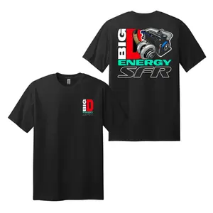 SpeedFactory Racing Big D Energy Shirt – Turbo Car Graphic Tee SFR Motorsport Double Sided Men's Tops