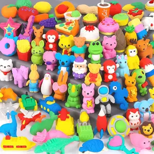 70-Pack Animal Erasers for Kids – 3D Puzzle Mini Erasers, Classroom Prizes, Desk Pets, Back-to-School Supplies, Party Favors, Easter Gift
