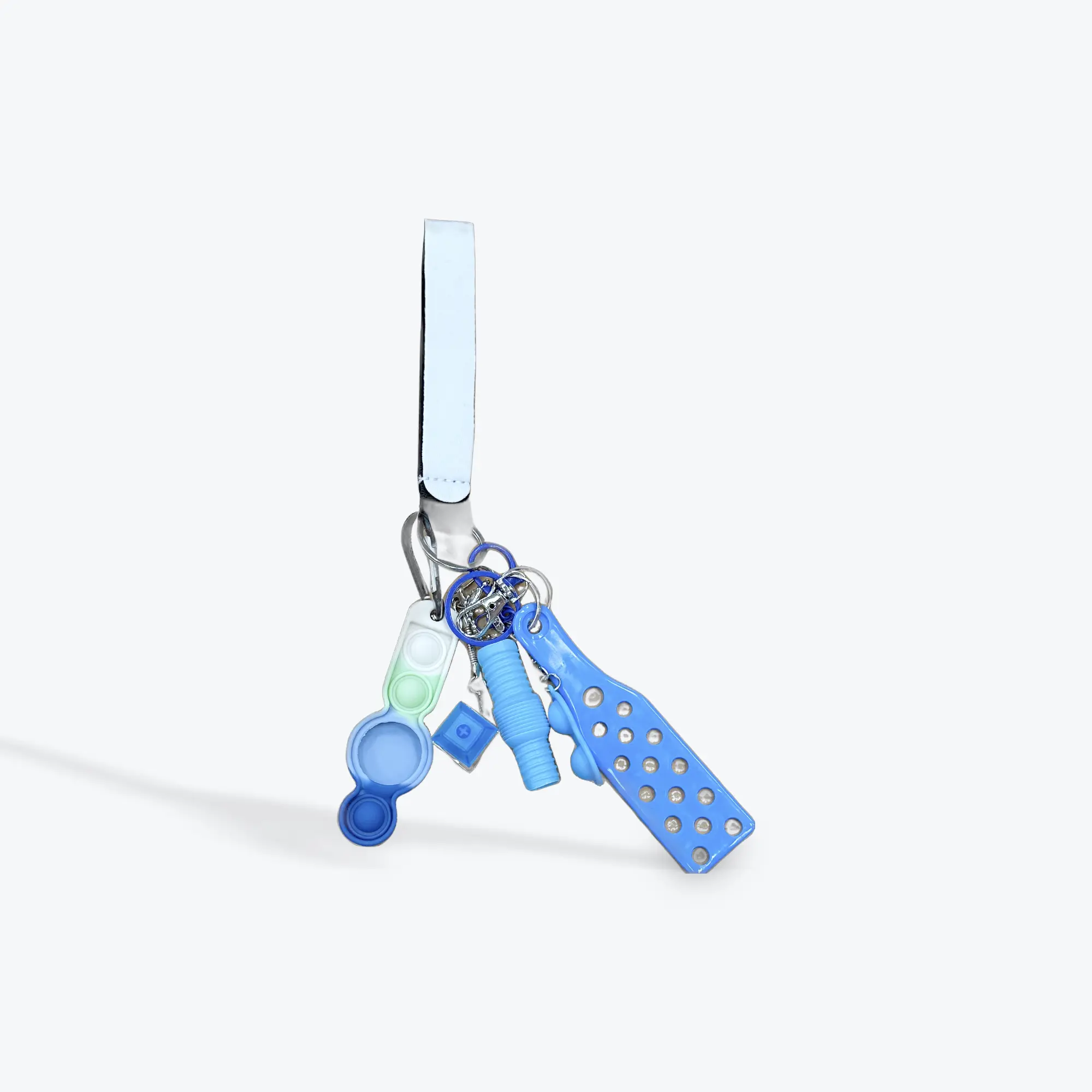 Blue Sensory Fidget Keychain