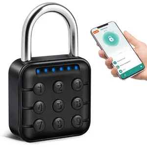 Combination Lock for Locker, Digital Padlock for Gym Locker Lock with APP, 6 Digit Combination Lock,  Outdoor Gate Lock Padlock for School, Gym, Fence, Travel