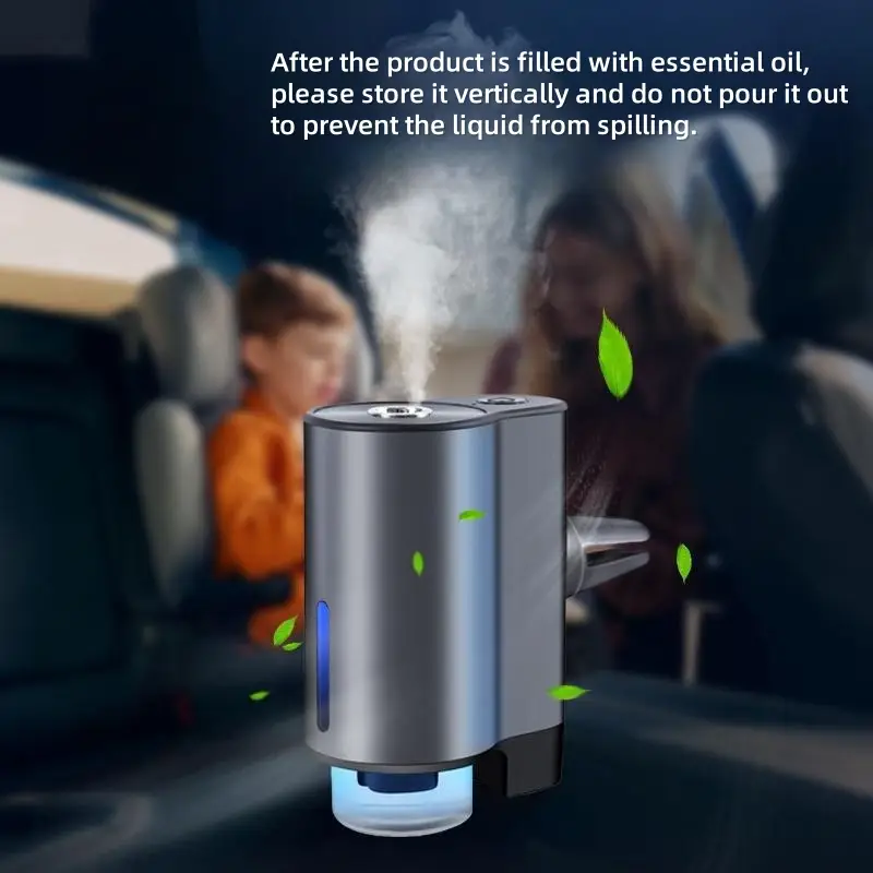 Smart Car Air Freshener, 1 Count Car Air Freshener with 3 Essential Oil, Intelligent Car Aroma Machine, Home Fragrance