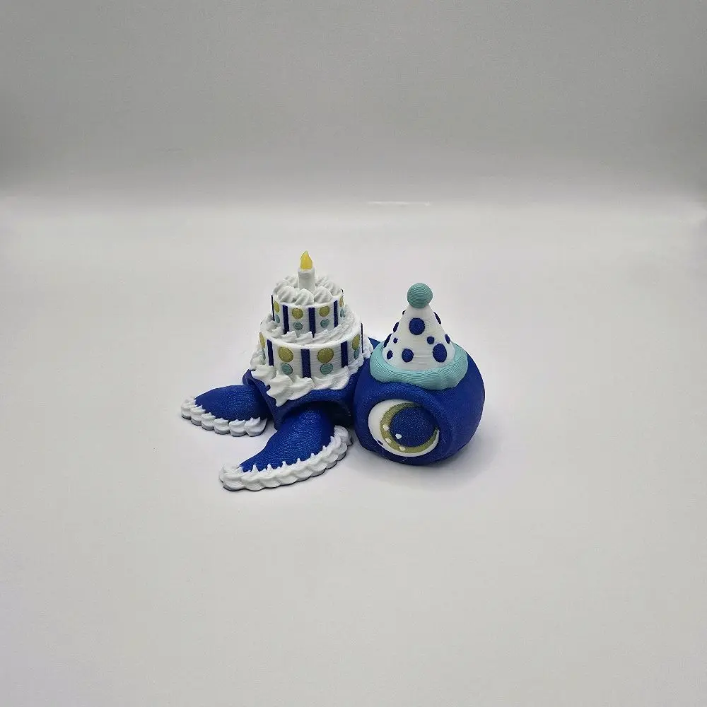 Birthday Cake Turtle 3d printed