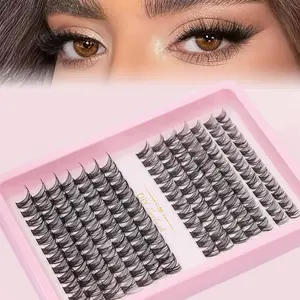 Thick Lush Eyelashes for Lazy Individuals, Volume Individual Lashes, 168 Clusters Natural Segmentation, Large Capacity Realistic Beginner-Friendly Fake Eyelashes