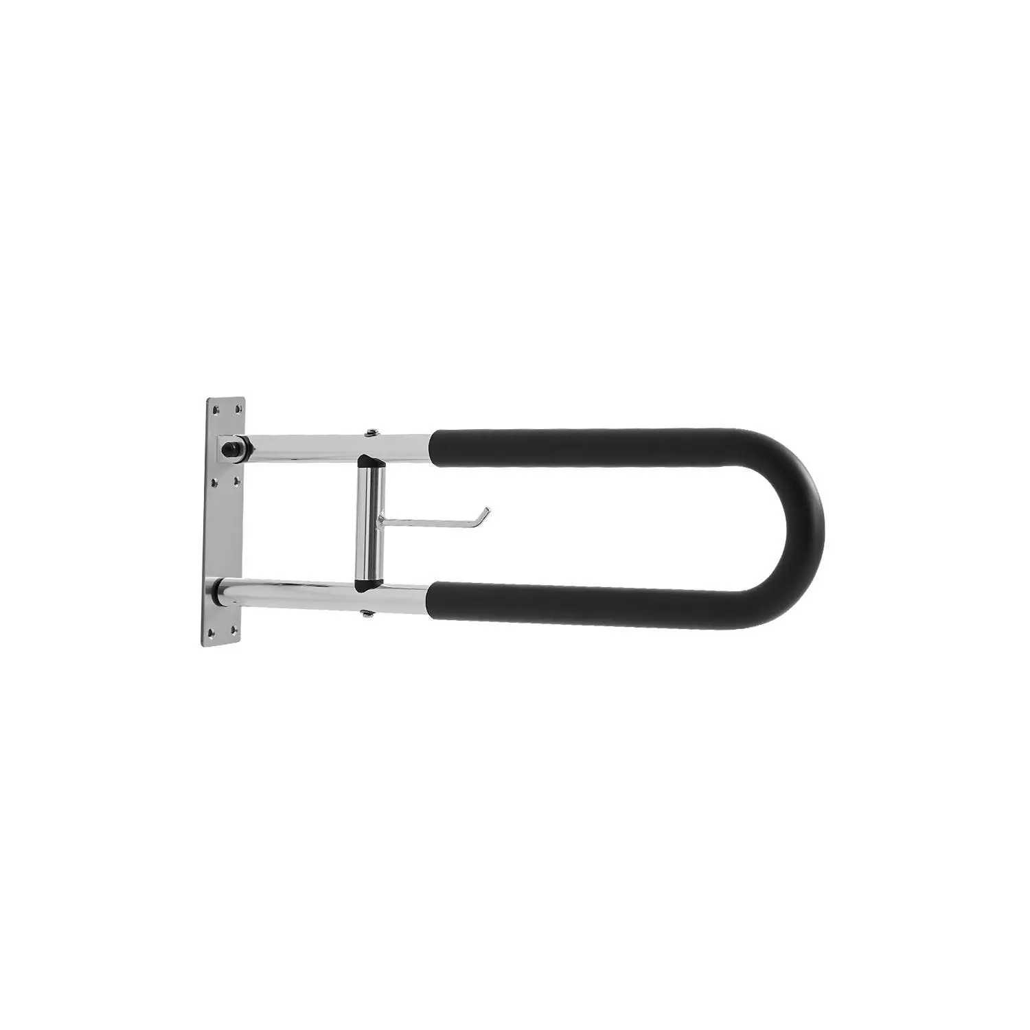 【SummerFinds】VEVOR Toilet Safety Rail,  , 30 Inch U-Shaped Handicap Grab Bar, Foldable Senior Safety Pole, Flip Up Toilet Grab Bars with Anti-Slip Handle, 300 Lbs Load Capacity Security Handrail with Paper Holder