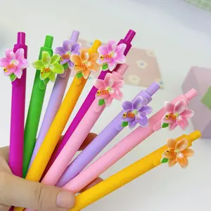 15/20pcs Creative Color Flower Modeling Gel Pen, Ink, Smooth Writing, Aesthetic Pen, School Supplies, Office Supplies, Best Gift