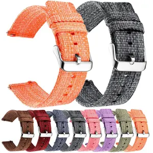 For Cordura Sailcloth Watch Strap 18mm 19mm 20mm 21mm 22mm Silicone Rubber Watch Band Quick Release Sport Rubber Wristband Men