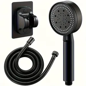 Adjustable Pressure Handheld Shower Set, 5 Water Flow Settings, Shower Hose, Holder, Bathroom Accessories, Luxury Bathing Experience, High Pressure Showerhead