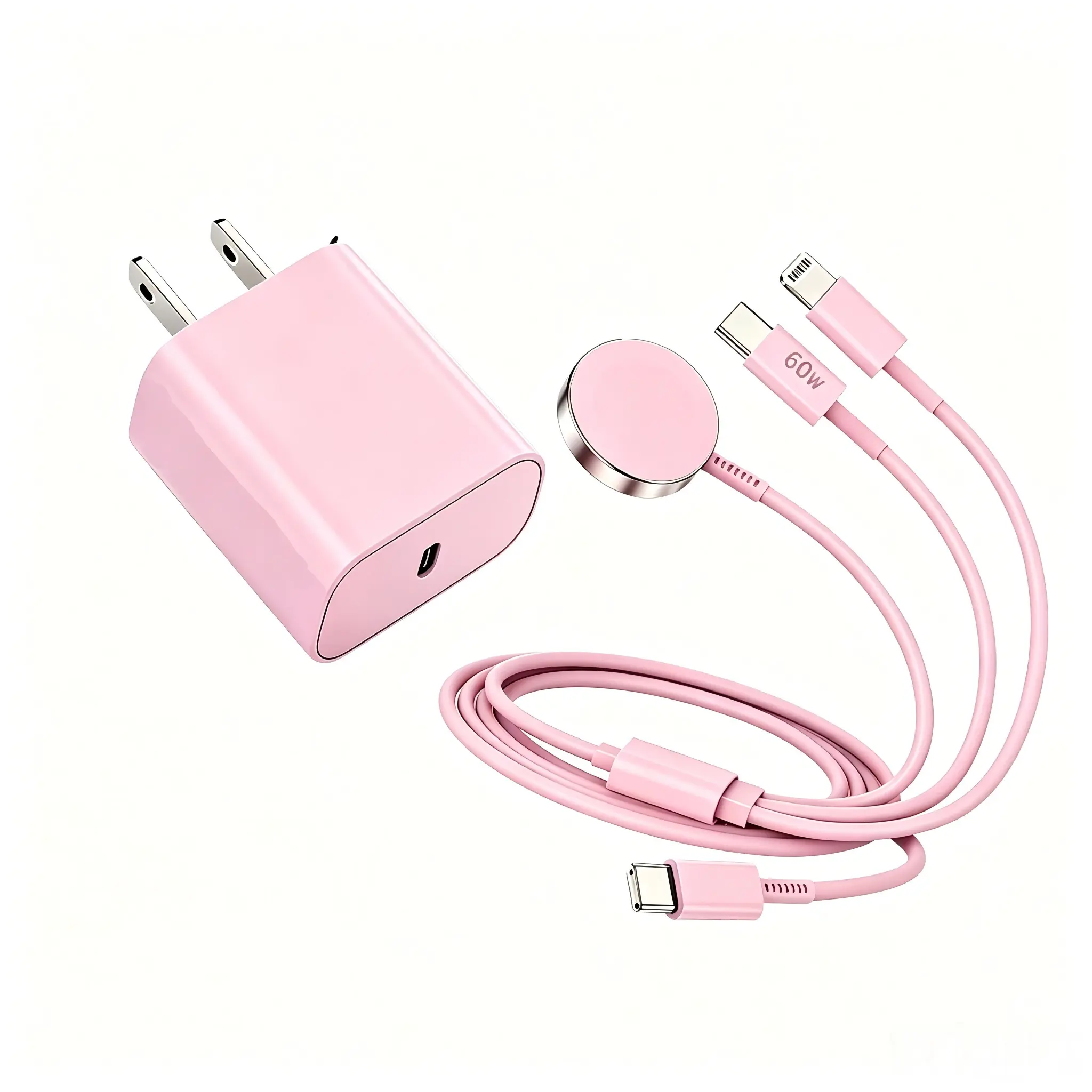 3-in-1 Fast Charging Cable for Apple Watch & iPhone, 6FT Magnetic USB-C Charger Cord Compatible with Apple Watch Ultra/SE/Series 10-3, iPhone 16/15/14/13/12/11