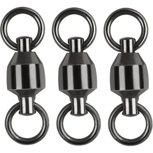 Ball Bearing  Swivels Tackle - Barrel Swivel Connectors, High Strength Stainless Steel Solid Welded Rings for Saltwater Freshwater Lures Leader Lines, 25 count