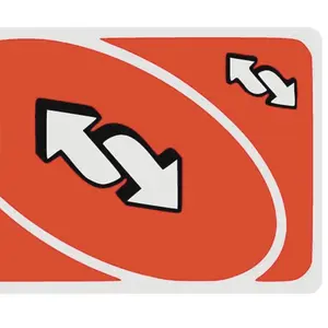 Red reverse uno Themed Stickers. The Ultimate Rectangle Sticker for Anywhere & Anything | Waterproof Vinyl | Clean Minimal Tech Aesthetic | Perfect for Laptops, Phones & Everyday Use