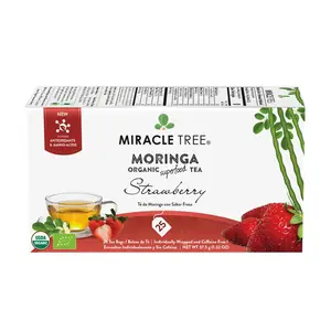 Organic Moringa Tea - Strawberry - Caffeine-Free Herbal Tea