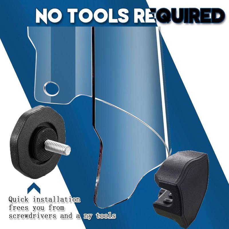 Football Visor Set - 2 Clear Visors with Clip System for Youth & Adult Helmets - Universal Fit, Glare Reduction, Easy Installation - Ideal for Soccer & Lacrosse - PC Material - 78x49x26.8cm Visibility