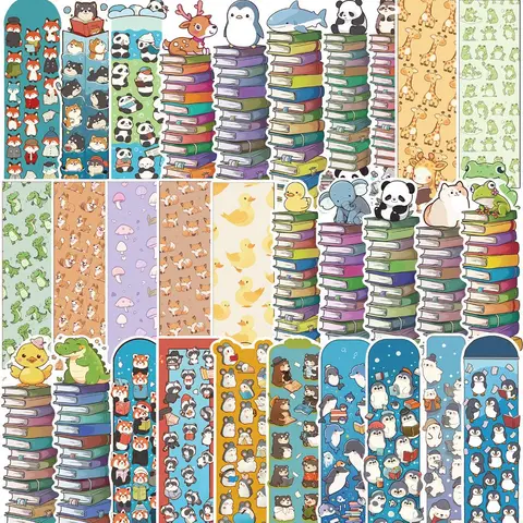 Cartoon Animal Pattern Bookmark, 30 Pcs/Set Cute Creative Paper Bookmark, Reading Bookmark for Home, School & Office, Book Accessories