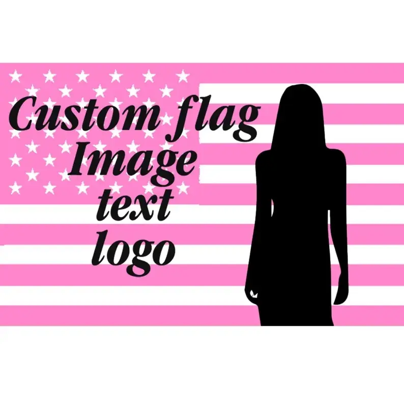 Custom Pink USA Flag Tapestry Personalized Wall Hanging with Custom Image, Text & Logo Printing, Customizable American Flag Wall Decor Tapestry for Bedroom, Living Room, Dorm Room Home Decoration Soft Durable Fabric Custom Wall Art for Indoor Room Decor o