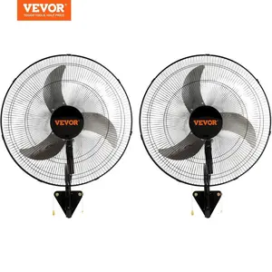Industrial Wall Fan, 18/20/24/30 In Multifunctional Cooling Fan, 3-Speed IP44 Waterproof Oscillating Wall-Mounted Unit with Max.4000/4650/7000/9500 CFM, ETL Listed Black Model for Outdoor, Workshop Use