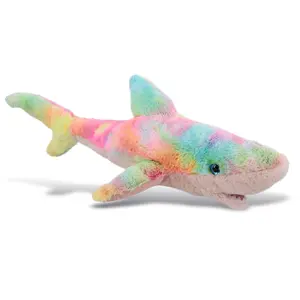 SUPER-SOFT PLUSH - RAINBOW SHARK LARGE 23"