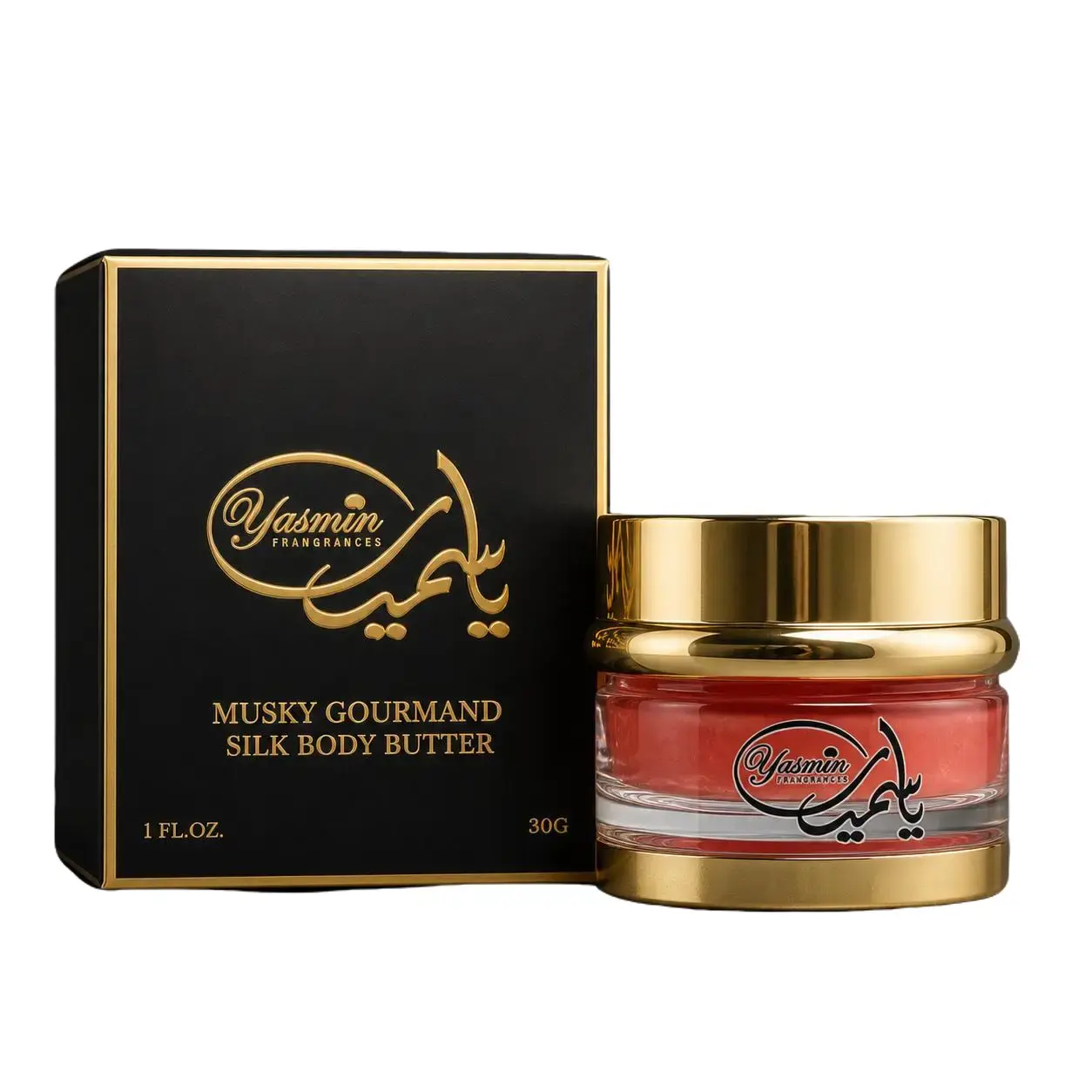 Musky Gourmand Silk Body Butter 30g (1 fl oz) – 24H Deep Hydration for Dry Skin | Non-Greasy Luxury Moisturizer for Soft, Glowing Skin