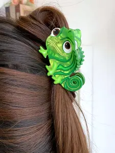 Women's Dinosaur Hair Clips Set, Wavy Claw, Cute Cartoon Animal Design, Elegant All-Season Accessory, Perfect for Daily & Clothing Pairing