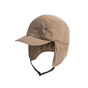 Japanese Quick-Dry Winter Ear Flap Hat – Soft Fleece Adjustable Hood Baseball Cap, Unisex, Suitable for Outdoor Sports, Camping, Hiking – Warm and Cold-Weather Gear, Ideal for Holiday Gifts