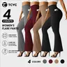 TCVC Women's High Waisted Flare Leggings with Pockets, Buttery Soft Bootcut Yoga Pants, Tummy Control, Lightweight & Fleece Lined Options for Fall Winter