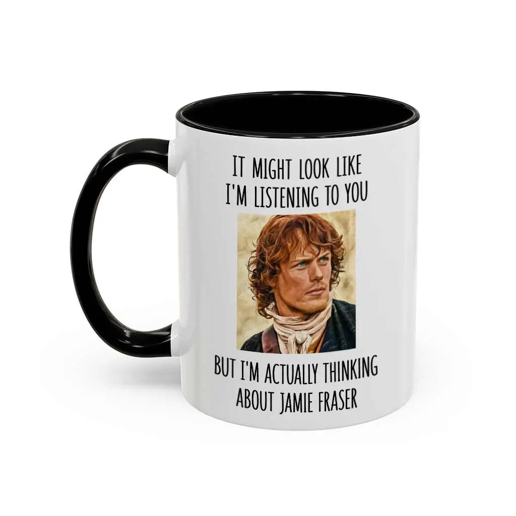 Funny Jamie Fraser Black Glossy Mug, Sassenach Coffee Mug, Gift for Outlander Fans -Ceramic Classic Drinkware Stylish