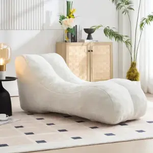 Creative High-Quality Elastic Bean Bag Sofa Chair for Adults Plump Filled Sponge Body-Fitting Living Room Couch Thick Foam Seat Indoor Furniture