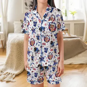 Team Football Pajamas, College Football Pajamas, Game Season Pajamas, Football Team Retro Football Graphic Pajamas
