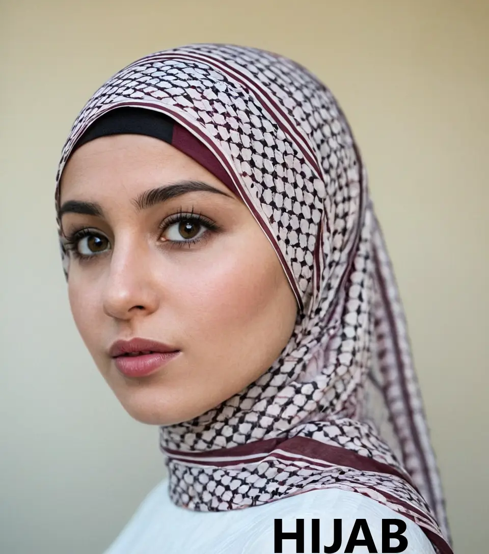 Women's Keffiyeh Instant Hijab for Modest Fashion Wear
