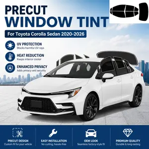Precut Window Tint Film for Toyota Corolla Sedan 2020-2026 All Side+Rear Windshield Any VLT 2Ply Anti-Shatter, UV Block, Privacy Protection, No Trimming Needed,Heat & Glare Reduction