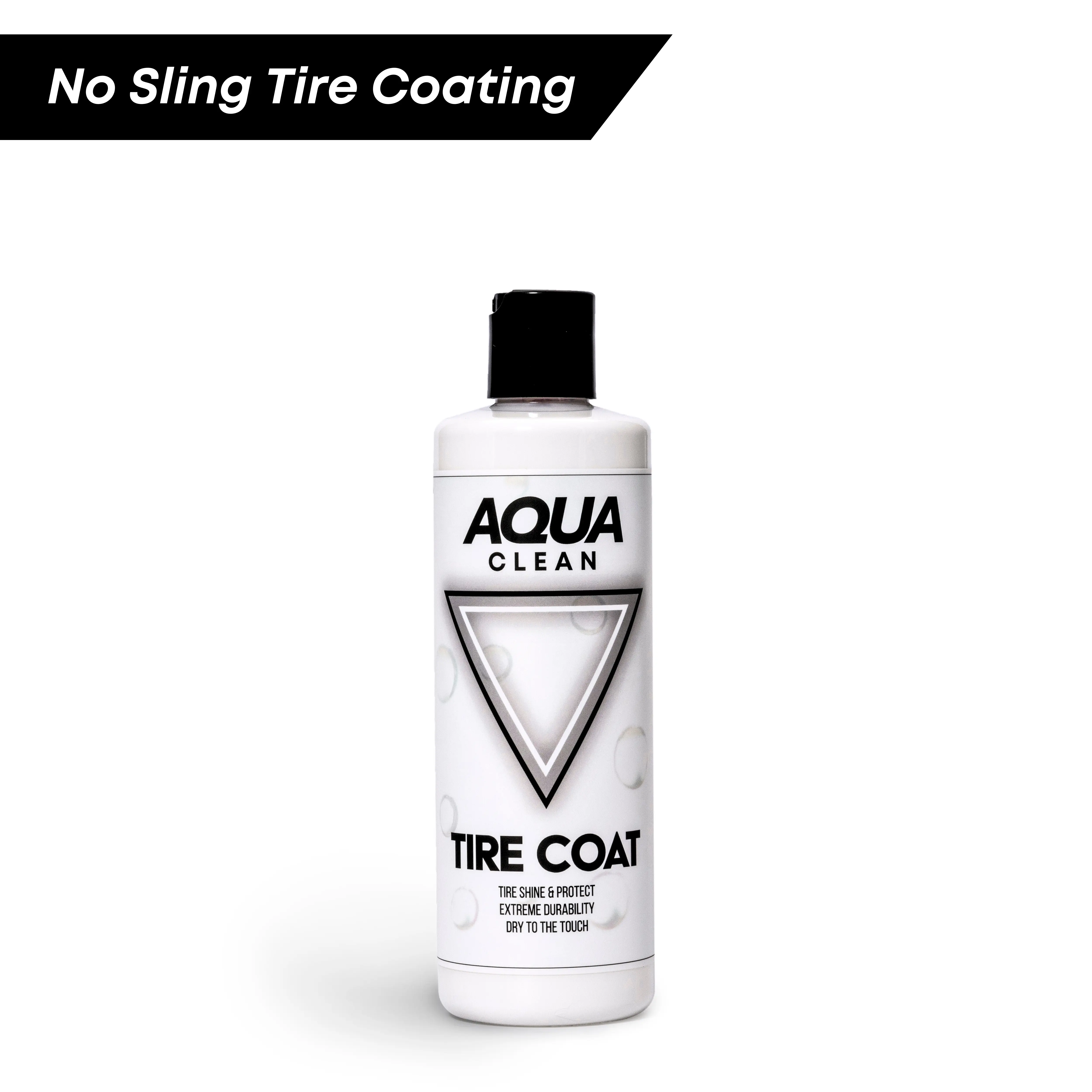 AquaClean Tire Coat - Long-Lasting No Sling Tire Protectant for Deep Shine & UV Protection - Dries Fast & Resistant to Rain - Ideal for Cars Trucks RVs & Trailers