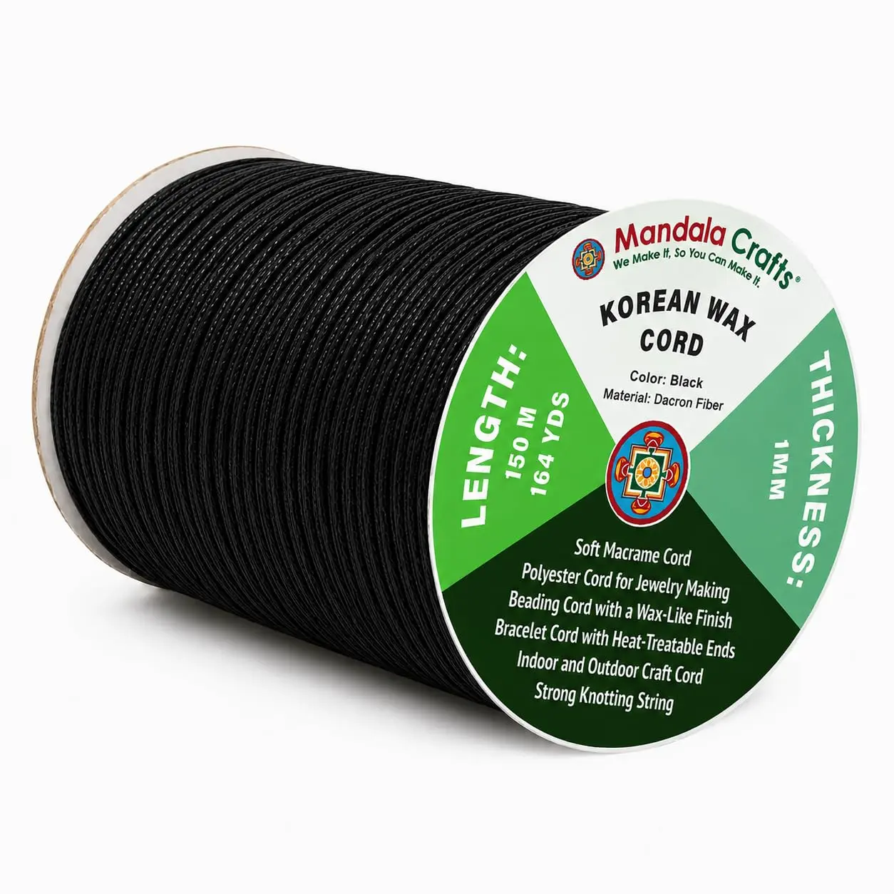 Korean Wax Cord for Jewelry Making | Durable for Outdoor, Polyester Waxed String, for Knotting, Braiding, Macrame, Beading, Necklaces, Earrings, Bracelets