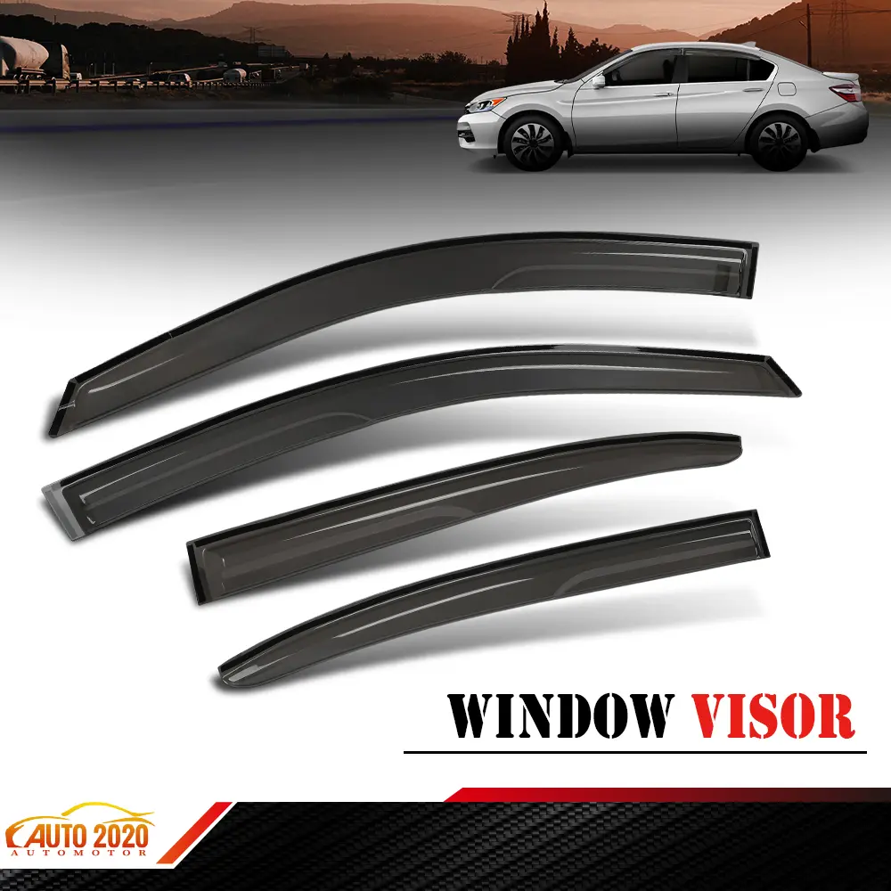 Window Visor Rain Guard Vent Fit For 2013-2017 Honda Accord JDM 4 Pcs