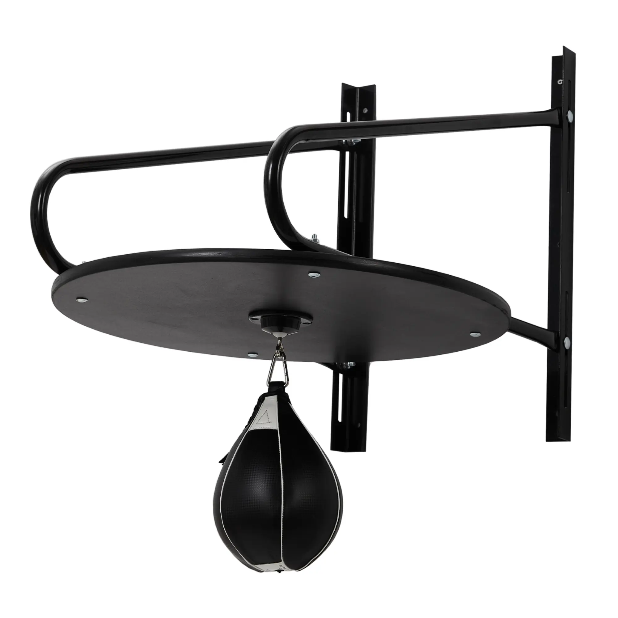 Wall Mounted Boxing Speed Bag Platform Kit with 360° Swivel, Height Adjustable Heavy Duty Speedball Training Station for Home Gym & Garage, Pro Coordination & Reflex Trainer for Adults & Kids, Space-Saving Steel Frame Boxing Gear