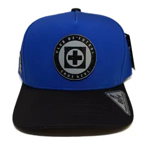 Cruz Azul Glitter Patch Cap - Blue and Black Adjustable Hat with Club de Fútbol Cruz Azul Logo
