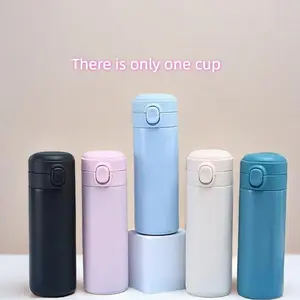 Creative Mini Vacuum Flask, 1 Count Portable Stainless Steel Vacuum Flask, Double Layer Vacuum Insulated Water Bottle, Drinking Cup for Home Office School