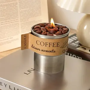 Coffee Bean Scented Wax Candle, High-End Atmosphere Gift, Realistic Cup Shape, Living Room Fragrance, Coffee Shop Aroma, Home Fragrance Decor, Christmas Present