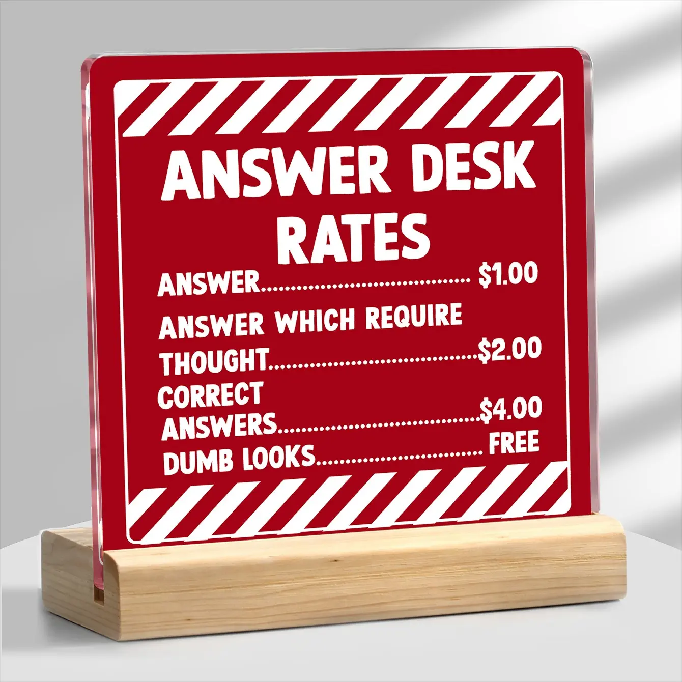 Funny Coworker Gift Acrylic Plaque, Office Desk Decor, Desktop Decor, Cubicle Classroom Sign, Birthday Gifts, Home Living Accessories, Mini Stuff