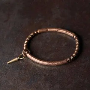 Vajar Hammered Copper Bracelet - Simple Design with No Decorative Elements
