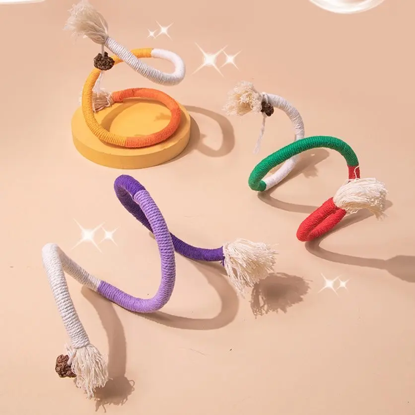 Lovely Caves  Chew Rope  with Gall Fruit, Natural Cotton Rope for Dental Health kitty Interactive Catnip Kicker  plush electric  senior indoor exercise pounce and play  stimulating feather adorable smart   automatic   breed teasertoy cat cathunting toy
