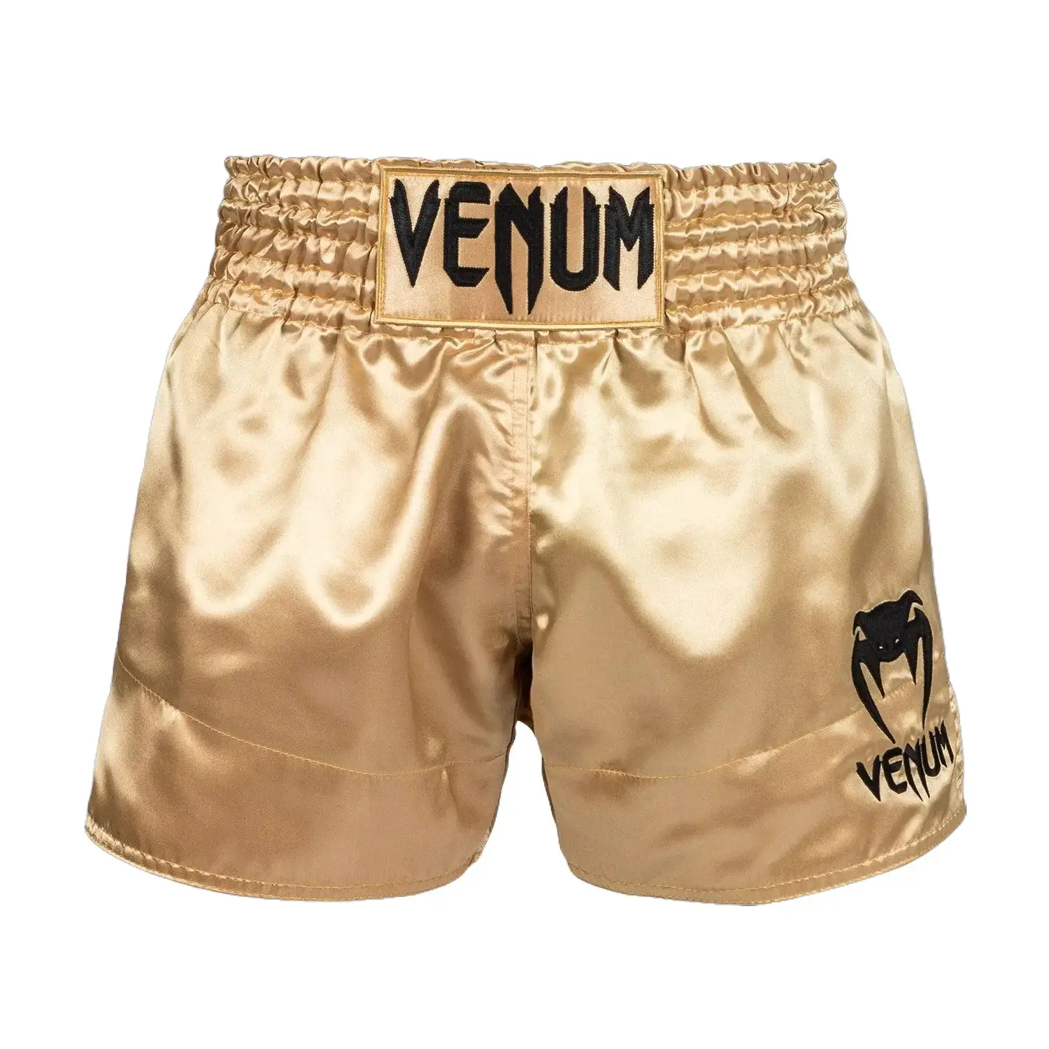 Venum Authentic Thai Made Muay Thai Shorts, Lightweight Classic Polyester Athletic Wear with Side Footwork Slits and Support Belt, Athletic Wear Shorts, Lightweight Shorts