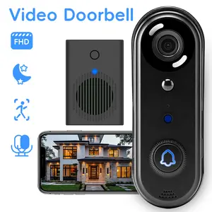 HD Video Doorbell Camera with Wireless Indoor Chime, Smart Motion Alert, Photo Save, Remote View, Family Sharing, Two-Way Audio, Cloud Storage, Outdoor Waterproof