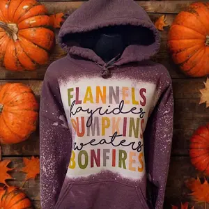 Feeling of Fall, distressed hoodie, custom made, Pullover, trending, Fall hoodie, flannels, hayrides, bonfires
