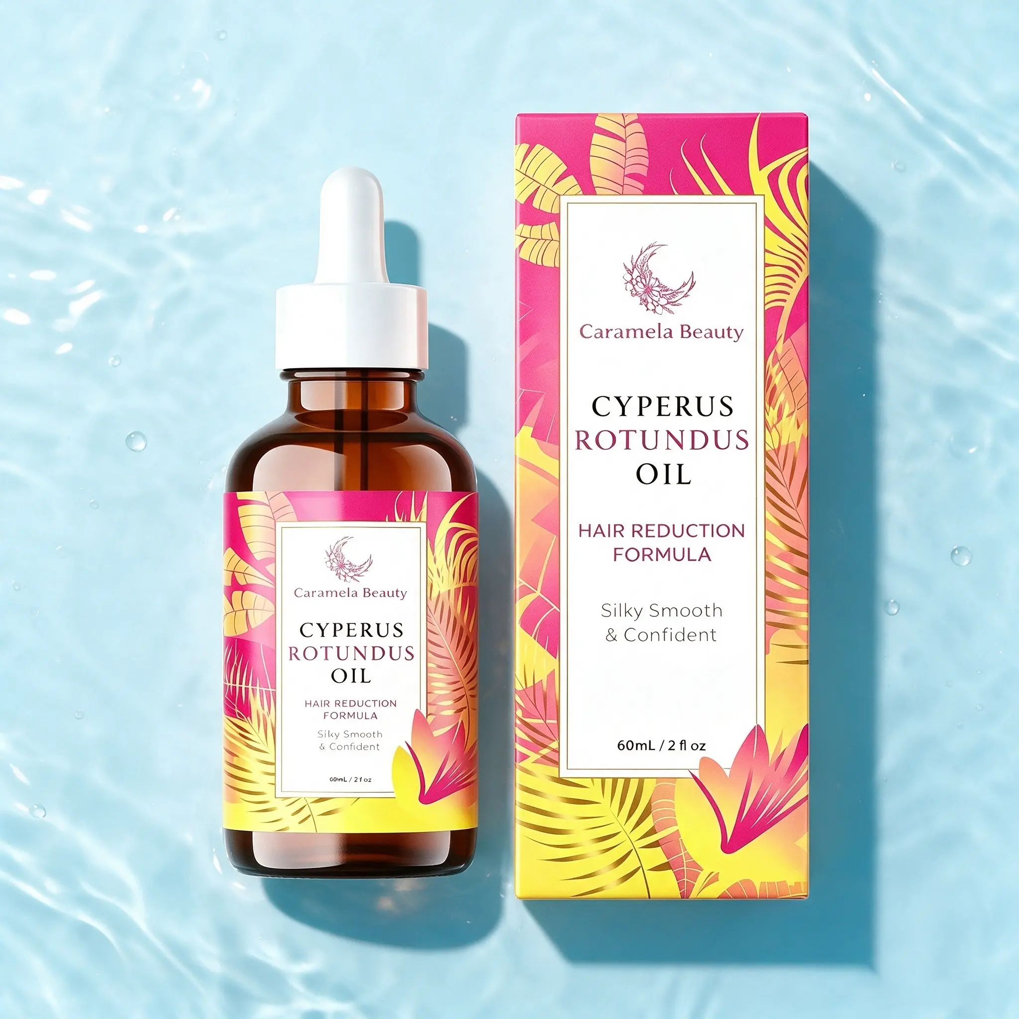 Cyperus Rotundus Oil 60ml / 2oz, Body Care & Hair Removal Beauty Product for Smooth, Sensitive Skin