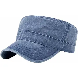 enim Wash Military Cadet Cap ad Casual Army Flat Top Sun Hat Big Head Men Women Large Baseball Caps M XL