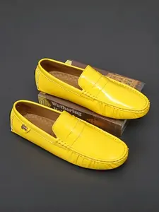 Unisex Shiny Leather Driving Loafers, Casual Loafers, Fashionable Slip-On Shoes, Anti-Slip Rubber Sole, Breathable Lining, Ideal for Commuting, Parties, Weekend Outings