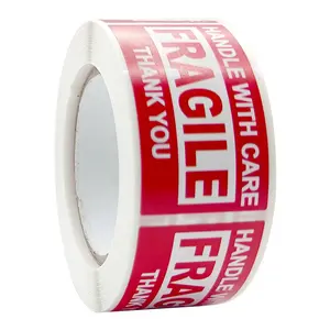 3 Rolls (250pcs/roll) English Fragile Stickers The Goods Please Handle With Care Warning Express Labels DIY Supplies Sticker Packs