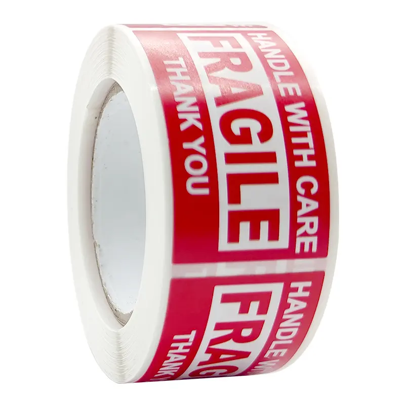 3 Rolls (250pcs/roll) English Fragile Stickers The Goods Please Handle With Care Warning Express Labels DIY Supplies Sticker Packs Sticker Sheets