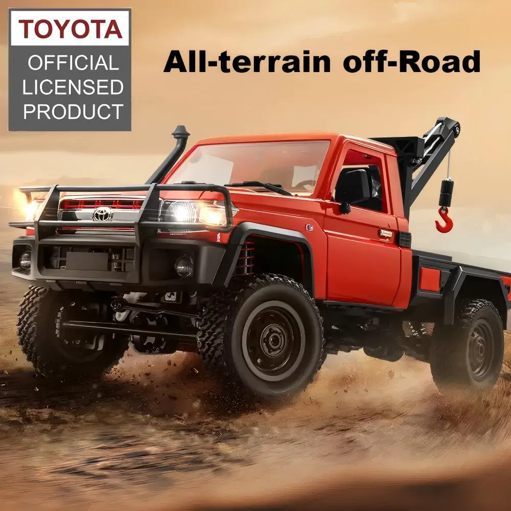 1/12 Toyota RC Crane Truck 4x4 Rock Crawler 2.4GHz All Terrain Off Road Vehicle with 2 Batteries RC Toy for Boys & Girls