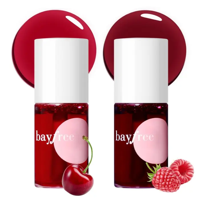 bayfree Lip Tint Stain Set, 2 PCS Korean Water Tint Lightweight Non-sticky, Waterproof Long Lasting Liquid Blush & Lip Stain, Transfer-Proof, Matte Finish Lip Color Makeup (made into jam)