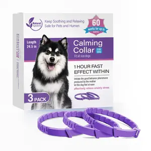 Dogs Calming Pheromones Collar 3 Packs Lasts 60 Days Relieve Reduce Anxiety or Stress 25 Inches Adjustable Relaxing Comfortable Collar Breakaway Design for All Small Medium and Large Dog right now,get 50% off --2024 HOT